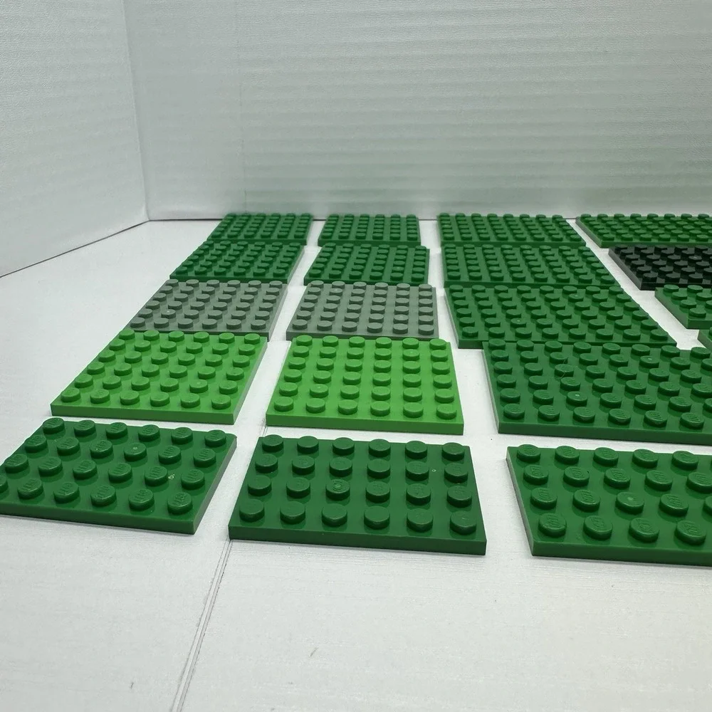 Lego Plates - Assorted Green Plate‎ In Assorted Sizes Lot Of 30